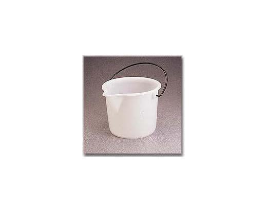 NALGENE&amp;reg; 7002 Bucket with Graduations, white high-density polythylene; polythylene-covered bail