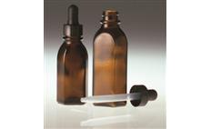 Bottle, Amber, Dropper, with Dropper Cap