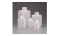 NALGENE high-density polyethylene Rectangular bottle with screw closure