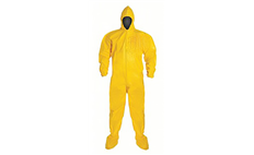 QC Tyvek yellow coveralls with boots