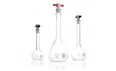 Flask, Volumetric, Class A, with Color-Coded PTFE ST Stopper, Kimble