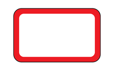 Red Border Pre-cut Labels
