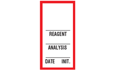 Reagent Analysis &amp; Expiration Communication Label