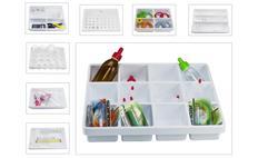 Compartment trays for lab bench