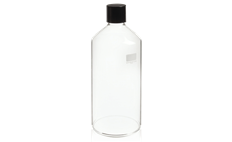 WHEATON Roller bottle With 38mm Deep, Skirted, Black Phenolic Screw Cap With White Styrene-butadien