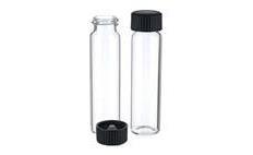 33 Expansion Borosilicate Glass Vials with Black Phenolic Caps