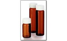 Amber Borosilicate Glass Vials with White PP Cap