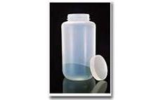 NALGENE&amp;reg; 2120 Large Wide-Mouth Bottles, high-density polyethylene; white polypropylene screw clo