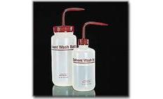 NALGENE&amp;reg; 2421 Fluorinated Solvent Wash Bottles, fluorinated high-density polyethylene; red fluor