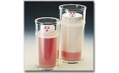 NALGENE&amp;reg; 6710 Benchtop Beta Waste containers (with bottle), acrylic; polyethylene bottle