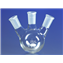 Flasks, Distilling Flask, 3-neck Angle Type, Taper Joints, PYREX&amp;reg;, Corning&amp;reg;